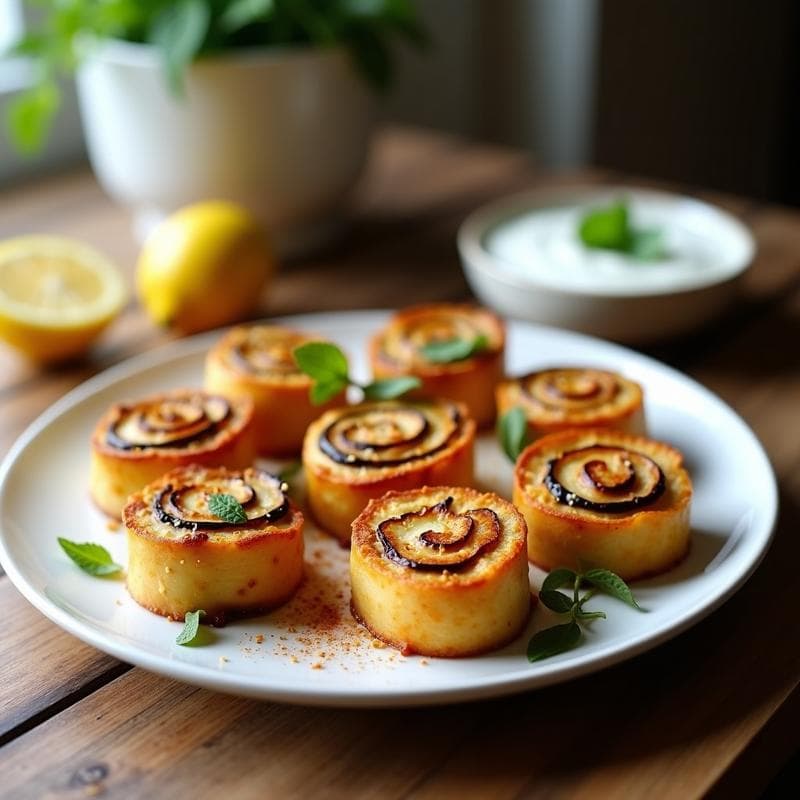 Rollitos de Berenjena y Queso Halloumi: Aperitivo Griego en Airfryer Sin Aceite