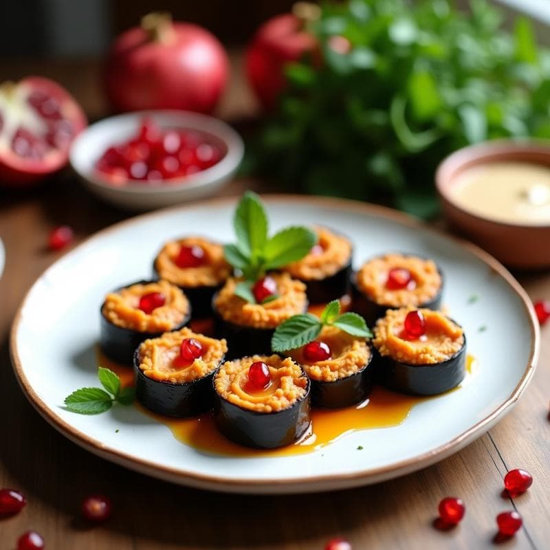 Rollitos de Berenjena con Hummus de Lentejas Rojas: Receta Mediterránea Vegana en 20 Minutos