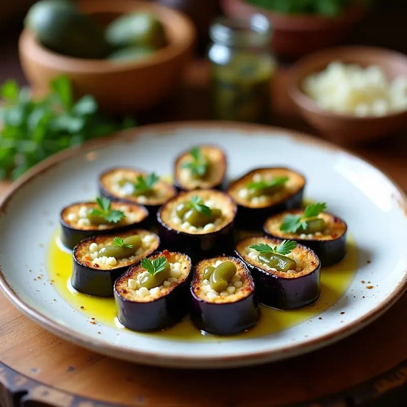 Rollitos de Berenjena con Relleno de Piparras y Queso de Oveja: Aperitivo Vasco Sin Gluten