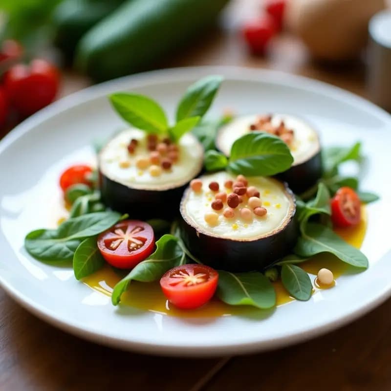Rollitos de Berenjena y Queso de Almendras: Entrante Crudivegano con Toque a Pimienta Rosa