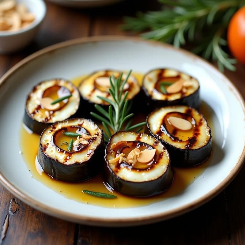 Rollitos de Berenjena con Queso de Cabra Grillados: Receta Rápida y Sin Harina