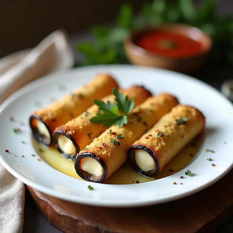 Rollitos de Berenjena con Requesón y Hierbas Provenzales: Receta en Airfryer Sin Gluten
