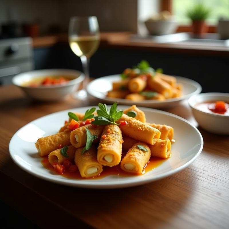 Rollitos de Berenjena y Ricotta Salada: Aperitivo Italiano en Airfryer Sin Aceite