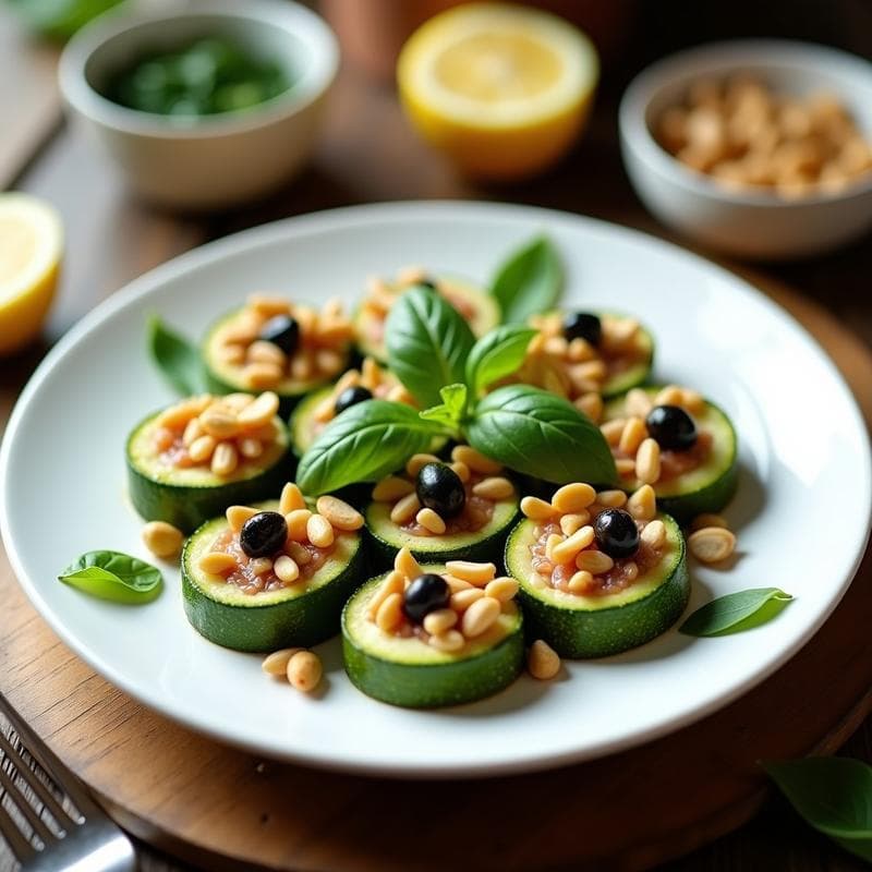 Rollitos de Calabacín con Relleno de Atún y Aceitunas: Receta Italiana Bajas Calorías