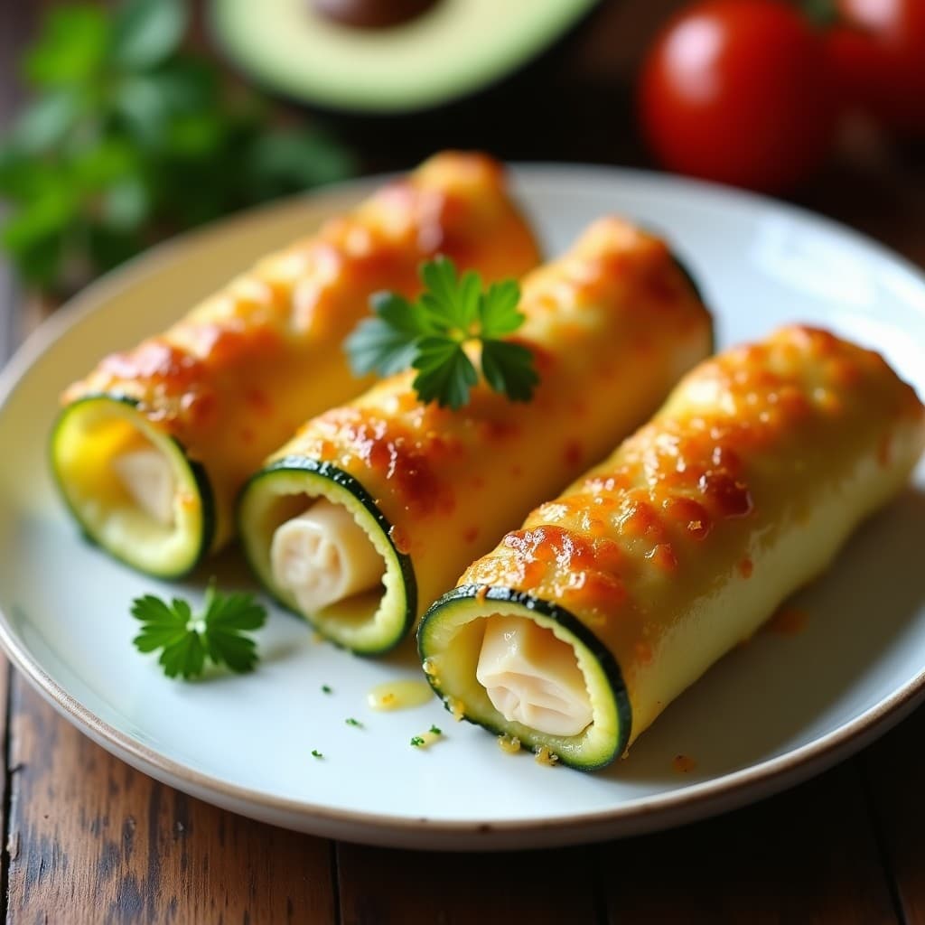 Rollitos de Calabacín Rellenos de Brandada de Bacalao y Pimentón: Receta Española en Airfryer