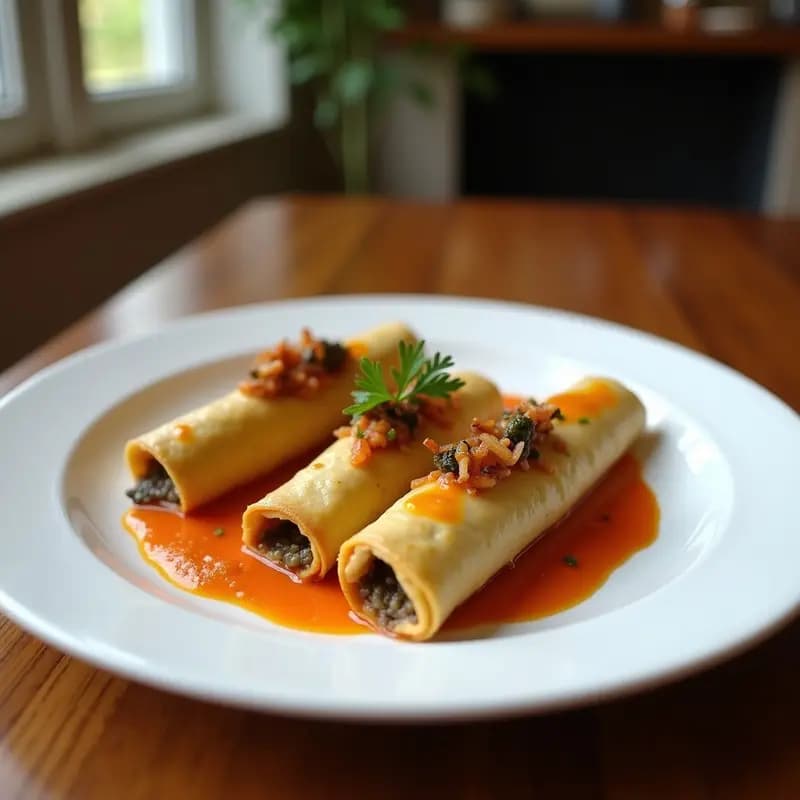 Rollitos de Calabacín con Paté de Aceitunas Kalamata y Anchoas Veganas: Entrante Mediterráneo
