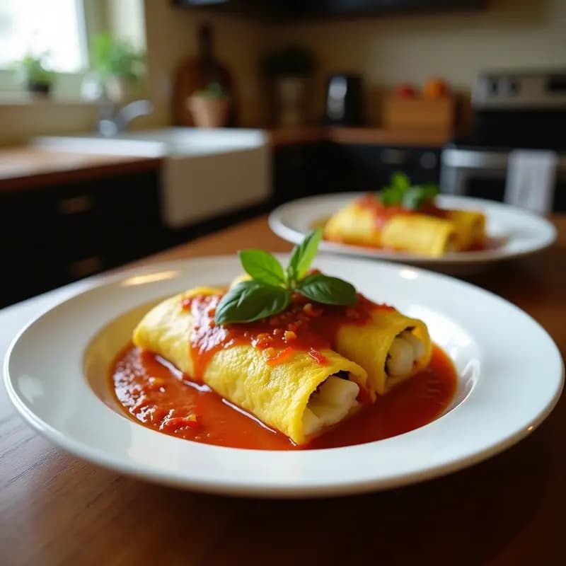 Rollitos de Calabacín Rellenos de Polenta y Champiñones: Receta Italiana Sin Gluten y Vegana