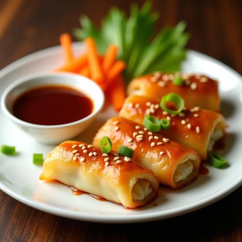 Rollitos de Col China con Langostinos y Salsa Hoisin: Receta china en airfryer bajo en calorías