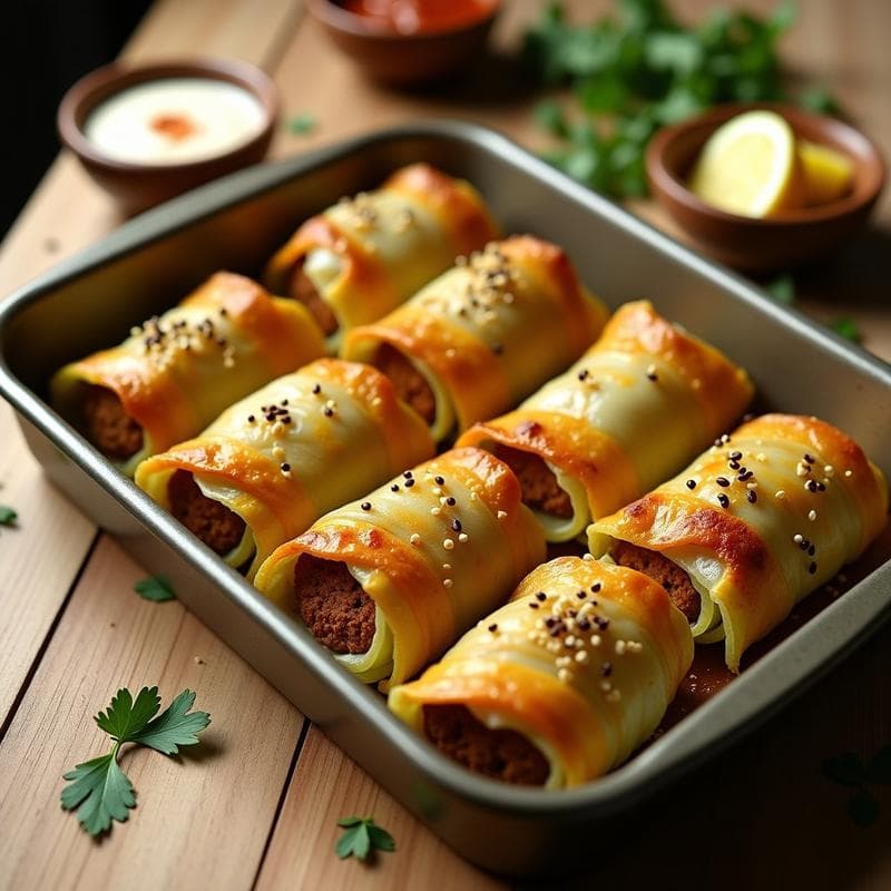 Rollitos de Col Rellena con Falafel: Receta Vegana y Sin Gluten en Horno