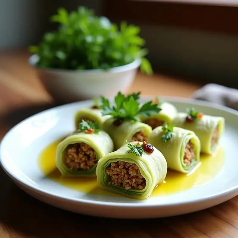 Rollitos de Col Rellena con Quinoa y Pasas al Estilo Sirio: Receta Árabe Sin Horno y Keto