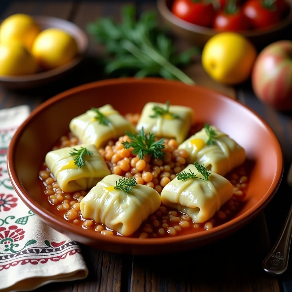 Rollitos de Col Repoleada con Relleno de Arroz Salvaje y Pasas: Receta Húngara en Olla Exprés