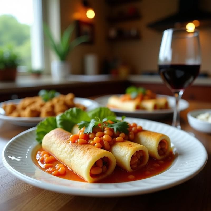 Rollitos de Col Rizada con Relleno de Garbanzos y Pasas: Entrante Marroquí Crujiente