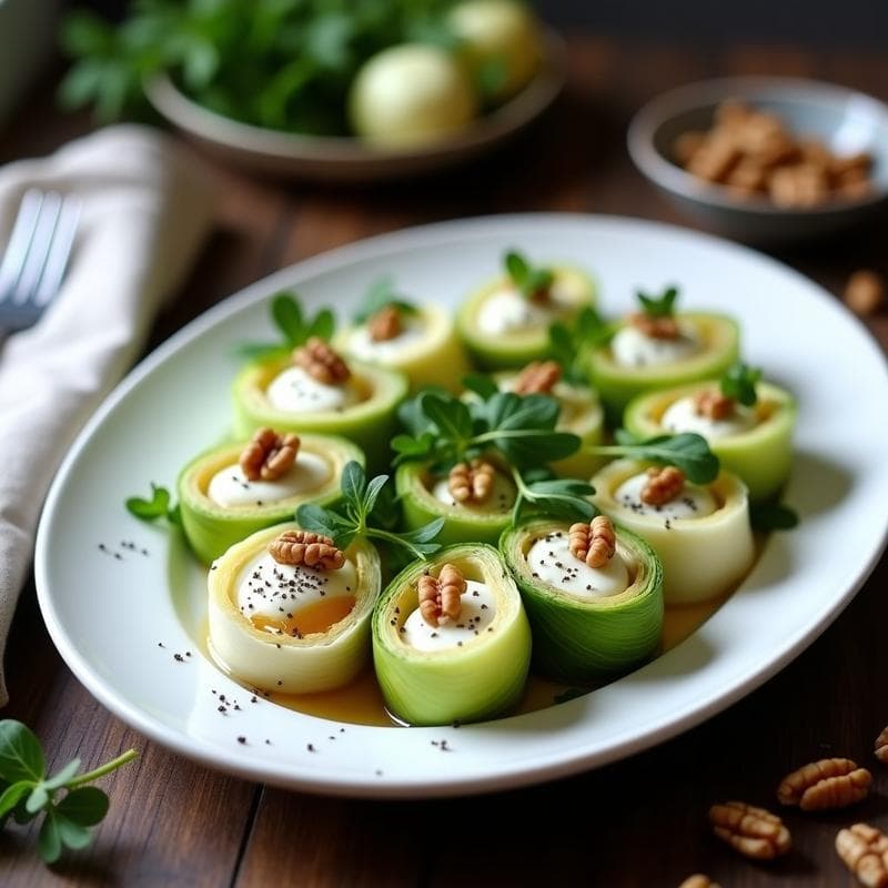 Rollitos de Endibia con Relleno de Queso Azul y Nueces: Entrante Belga Gourmet en 15 Minutos