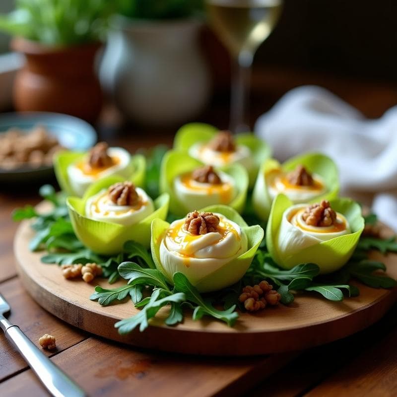 Rollitos de Endibia con Queso de Cabra y Nueces: Entrante Francés Sin Gluten en 15 Minutos