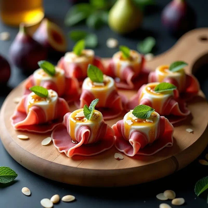 Rollitos de Higo y Jamón Serrano: Tapa Española Dulce-Salada en 15 Minutos