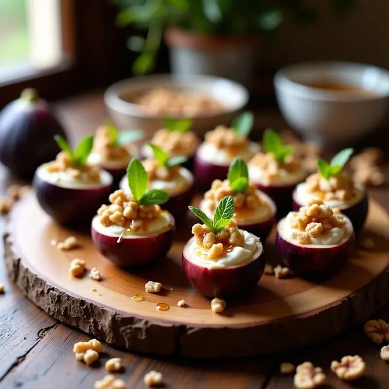 Rollitos de Higo y Queso de Cabra con Nueces: Aperitivo Griega Gourmet en 15 Minutos