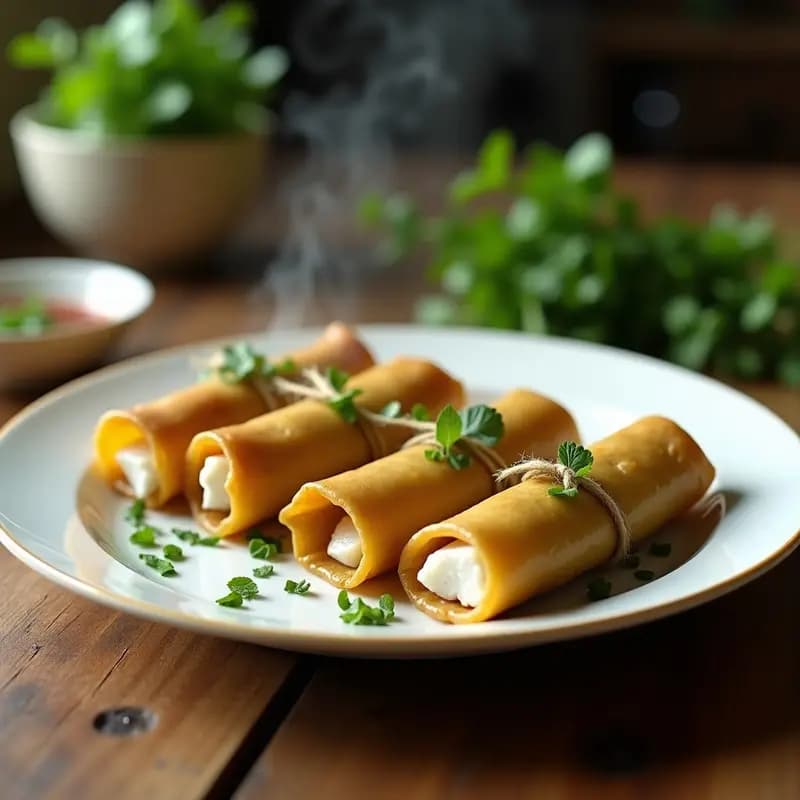 Rollitos de Hoja de Plátano con Pescado al Vapor y Hierbas Vietnamitas: Receta en Airfryer Sin Aceite