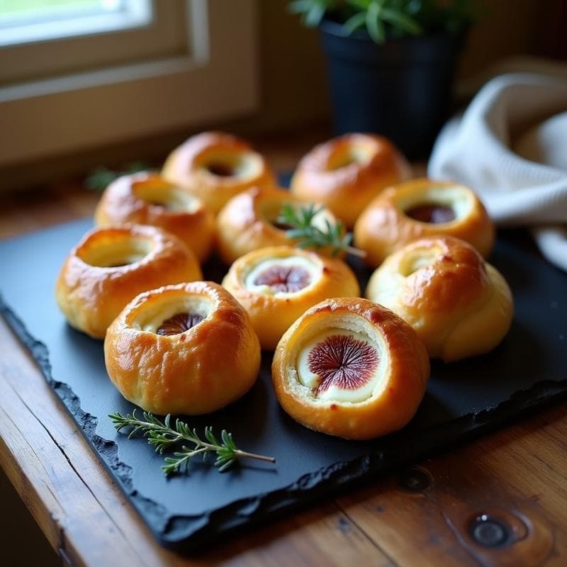 Rollitos de Hojaldre de Higo y Queso Azul: Aperitivo Francés Dulce-Salado en 15 Minutos