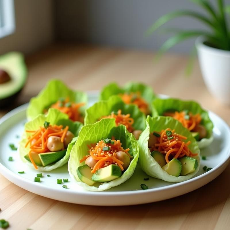 Rollitos de Lechuga con Aguacate y Surimi Vegano: Aperitivo en Thermomix