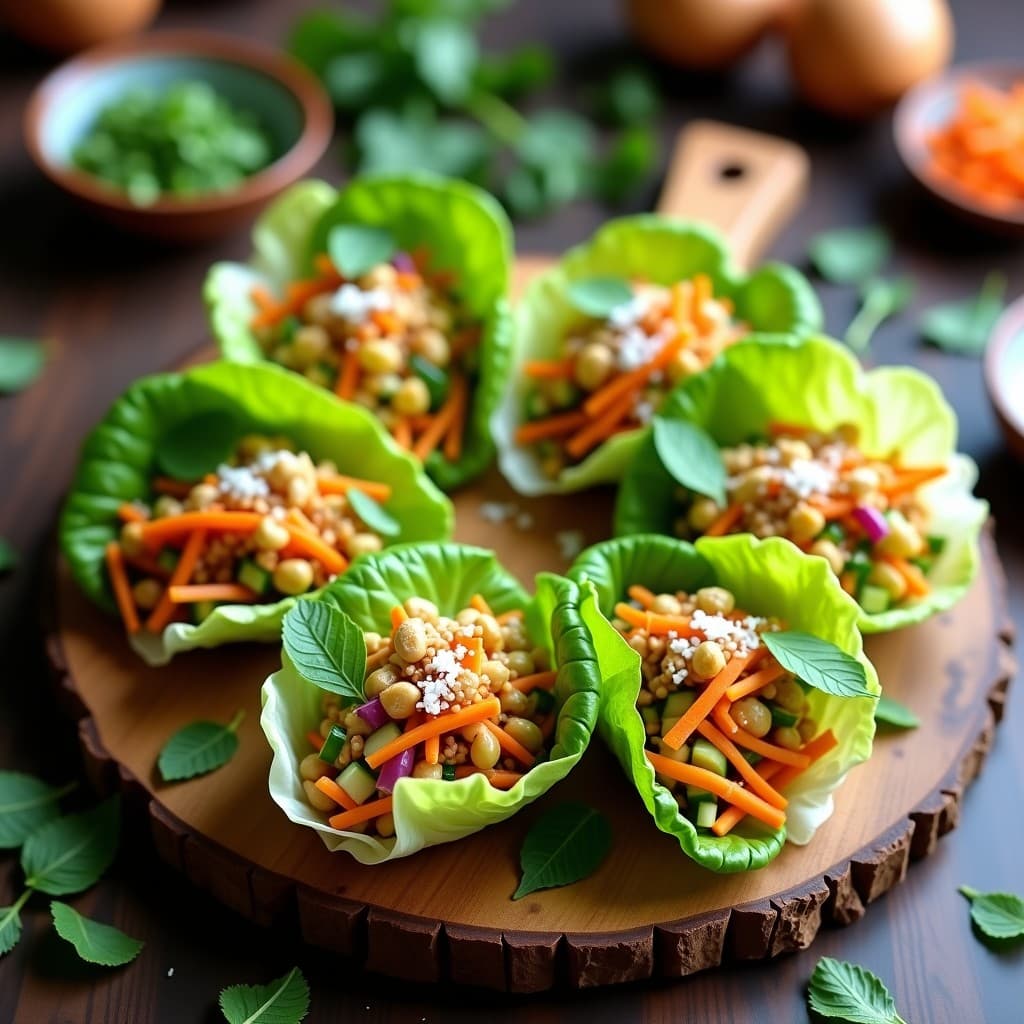 Rollitos de Lechuza Ahumada con Ensalada de Mango: Aperitivo Tailandés Sin Cocción