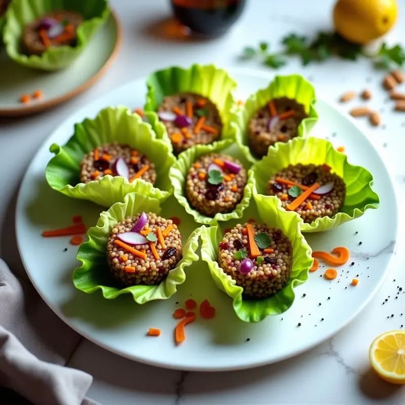 Rollitos de Lechuga con Arroz Salvaje y Trufa Negra: Entrante Elegante y Crujiente