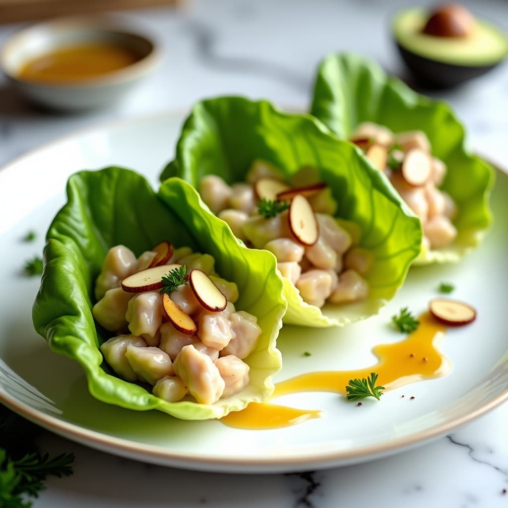 Rollitos de Lechuga Rellenos de Atún y Aguacate con Vinagreta de Miel: Receta Sin Lactosa