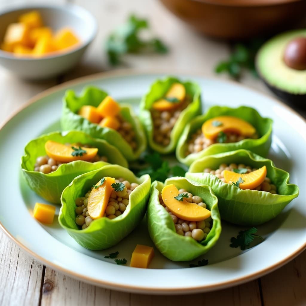 Rollitos de Lechaluga Rellenos de Atún y Mango: Entrante Vegano Sin Cocinar y Fresco