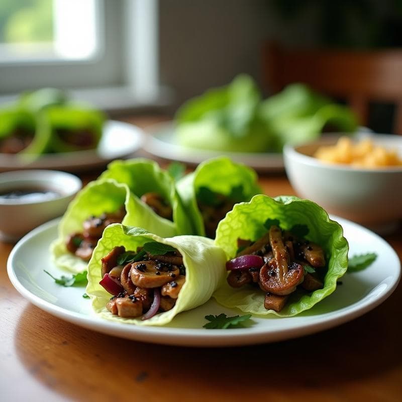 Rollitos de Lechuza Rellenos de Hongos Shiitake y Cebolla Morada: Entrante Vegano al Vapor