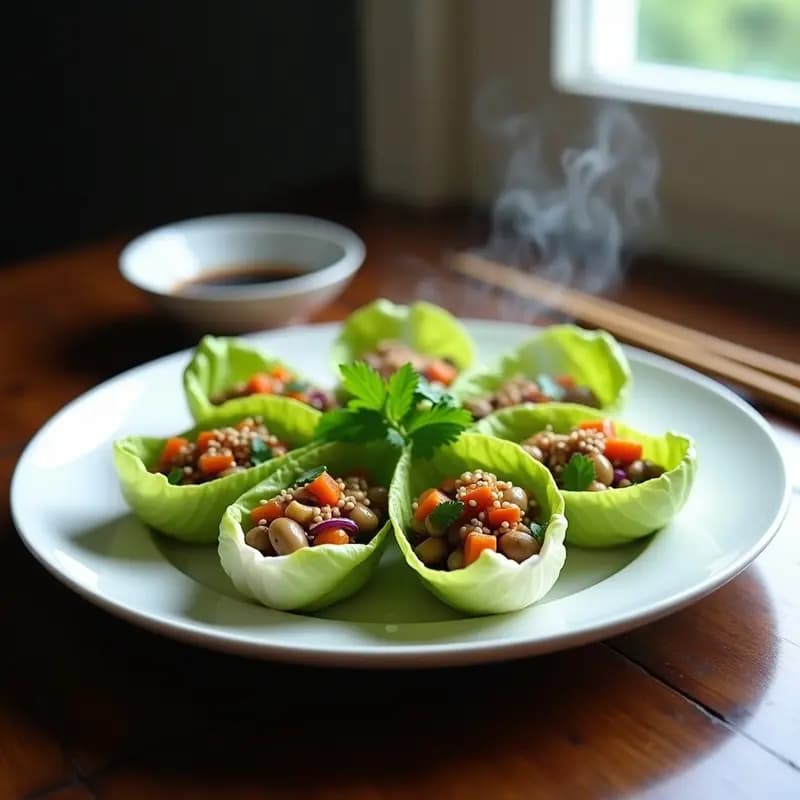 Rollitos de Lechuza con Relleno de Hongos Shiitake y Castañas: Entrante Chino Vegano para Año Nuevo