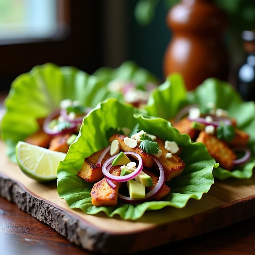 Rollitos de Lechuga con Pollo al Ají Panca: Receta Peruana Baja en Carbohidratos