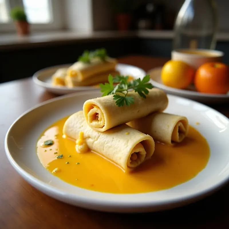 Rollitos de Lechuga con Pollo al Curry y Mango: Entrante Saludable Sin Cocinar