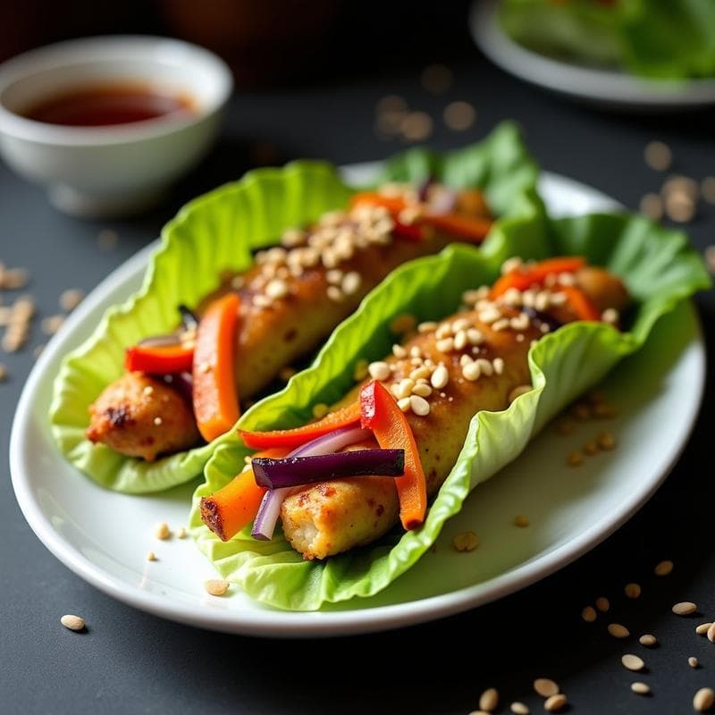 Rollitos de Lechuza Rellenos de Pollo y Verduras: Receta en Airfryer con Toque Chino