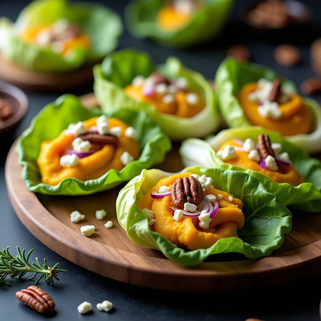 Rollitos de Lechuza Rellena de Puré de Calabaza y Queso Azul: Entrante Irlandés Keto