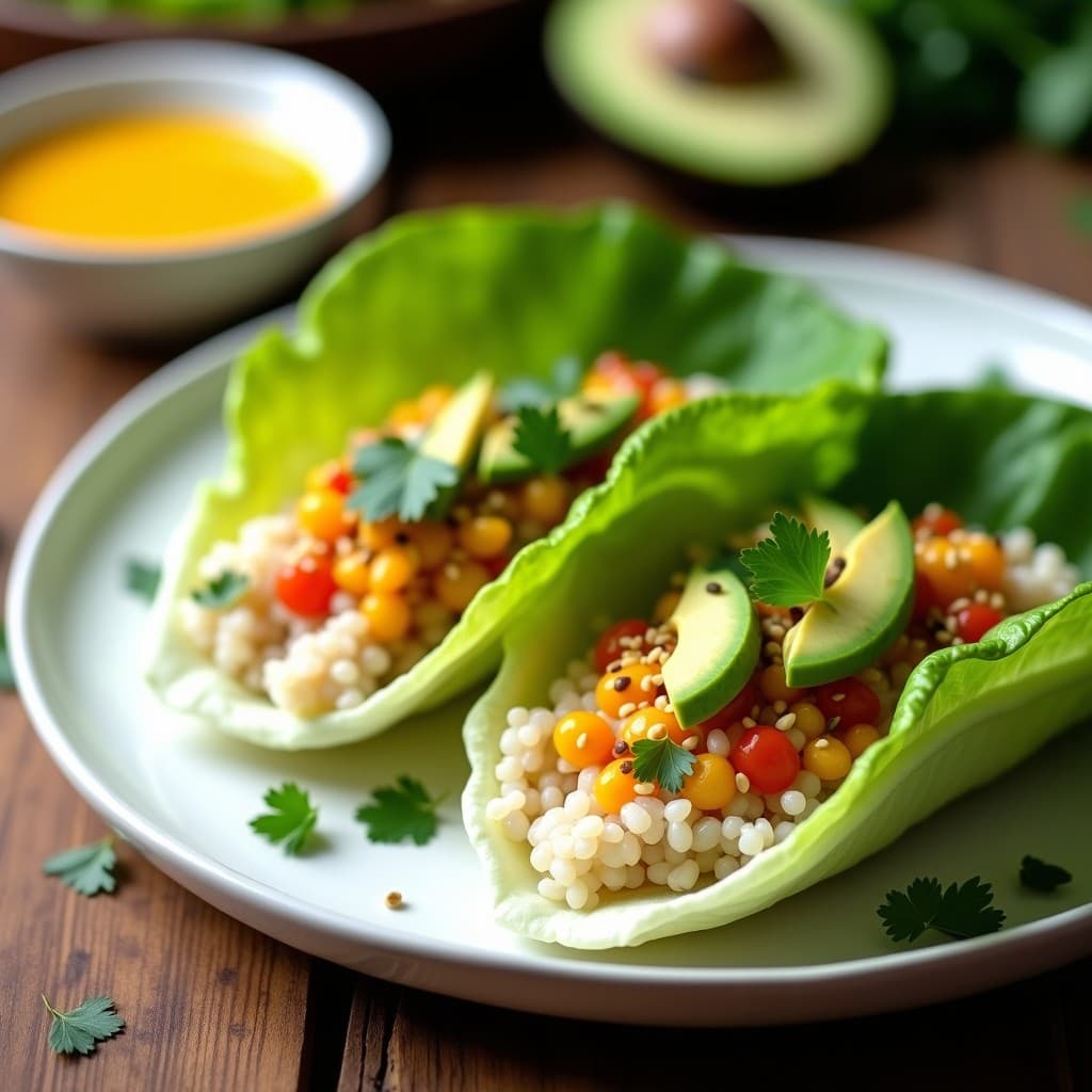 Rollitos de Lechuga con Relleno de Quinoa y Ceviche de Palmito: Receta Peruana Light