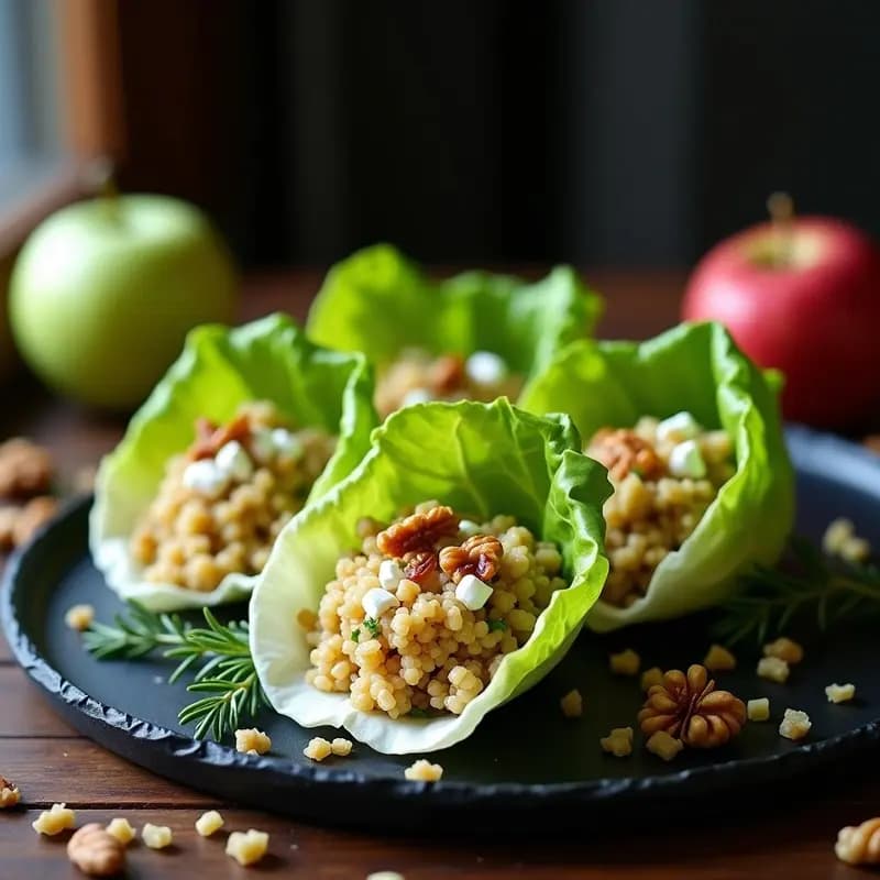 Rollitos de Lechuga con Relleno de Quinoa y Trufa Negra: Entrante Gourmet Sin Cocción