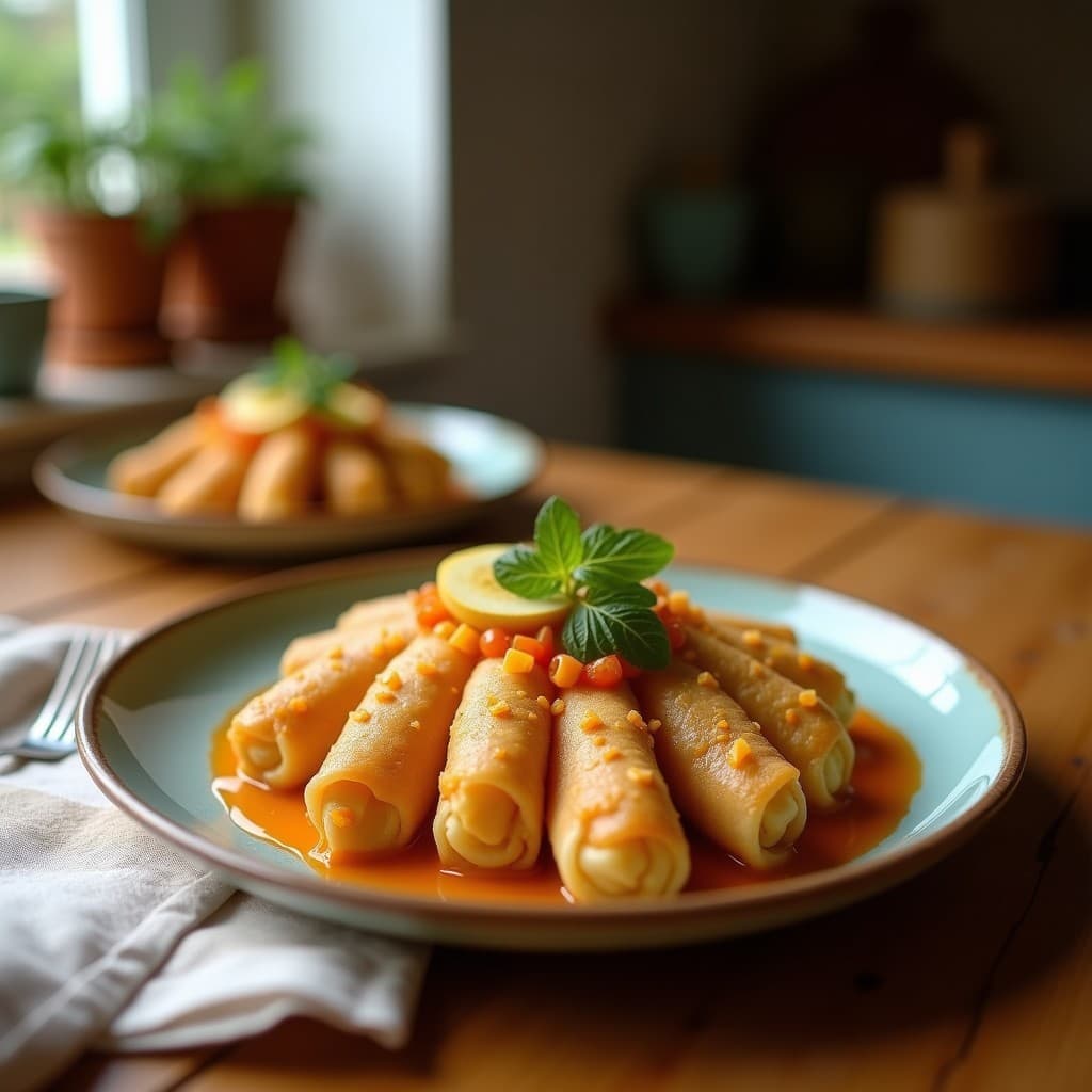 Rollitos de Lechuga con Relleno de Tofu Desmenuzado y Manzana: Aperitivo Crudivegano