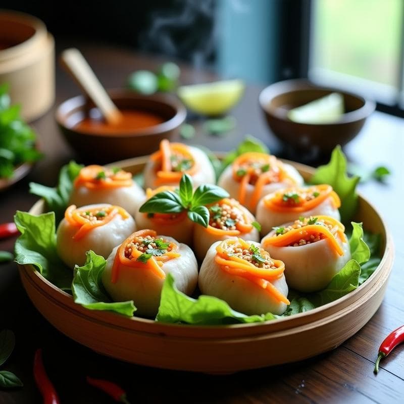 Rollitos de Lechuza Veganos con Tofu y Hierbas Aromáticas: Receta China al Vapor en 30 Minutos