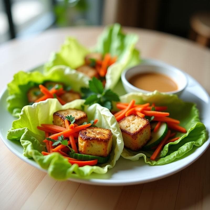 Rollitos de Lechuza con Relleno de Tofu y Vegetales: Receta Vietnamita en Airfryer Crujiente