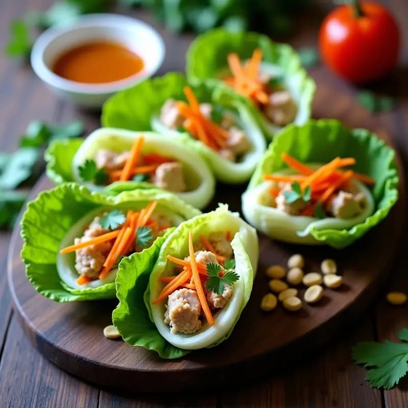 Rollitos de Lechuja Rellenos de Atún y Huevo Duro: Receta Vietnamita Sin Gluten