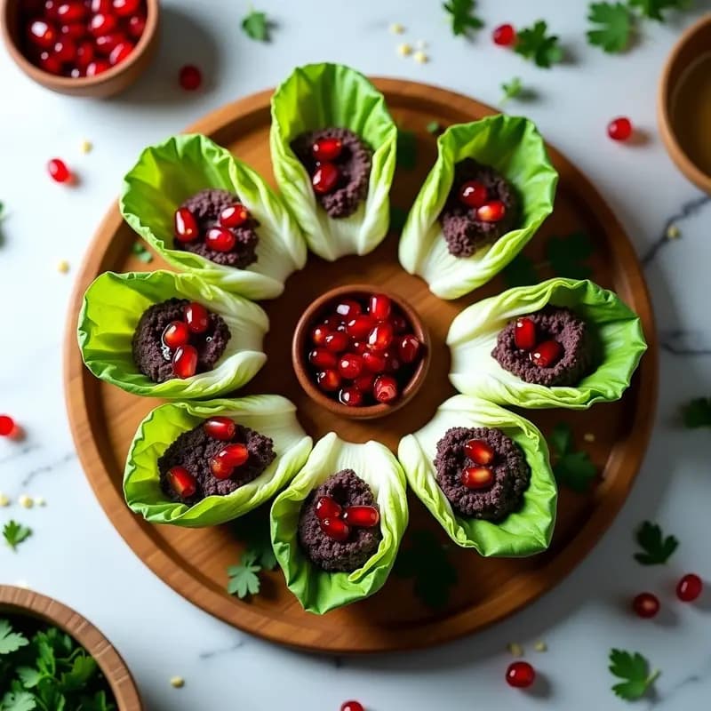 Rollitos de Lechuga Crudiveganos con Paté de Aceitunas y Berenjena: Entrante Griega Sin Gluten