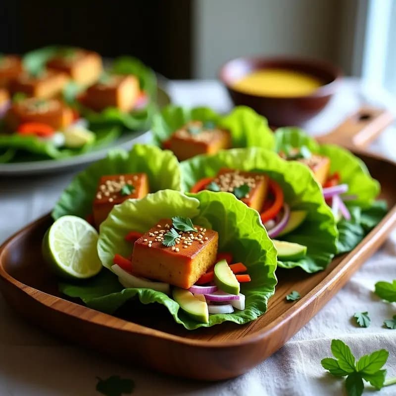 Rollitos de Lechuza Vegana con Tofu y Aguacate: Receta Peruana Fría con Ají Amarillo y Lima