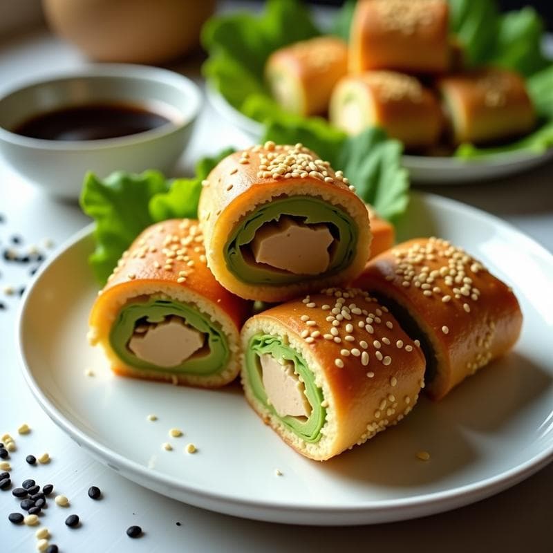Rollitos de Lino y Sésamo Rellenos de Aguacate y Atún: Receta Sin Gluten y Alta en Proteína