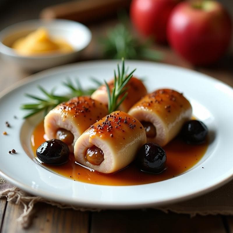 Rollitos de Lomo de Cerdo y Ciruela Pasa con Glaseado de Miel y Vinagre Balsámico: Receta en Olla Lenta
