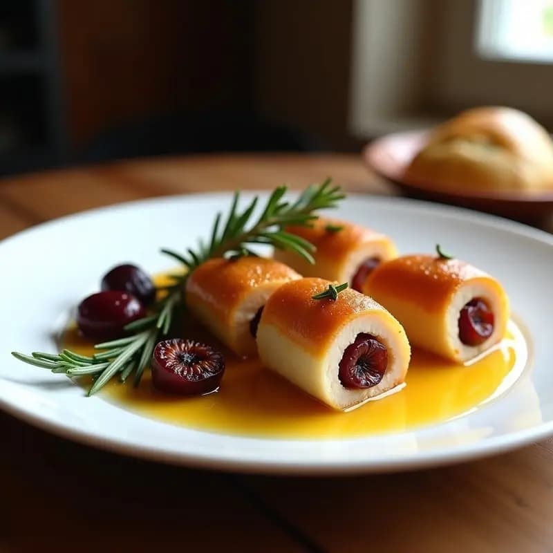 Rollitos de Lomo de Cerdo con Ciruelas Pasas y Mostaza de Dijon: Receta Francesa en Airfryer