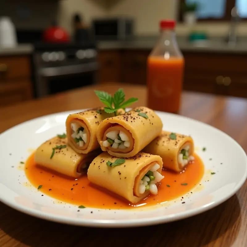 Rollitos de Papel de Arroz con Lenguado y Salsa de Tamarillo: Entrante Vietnamita en 15 Minutos