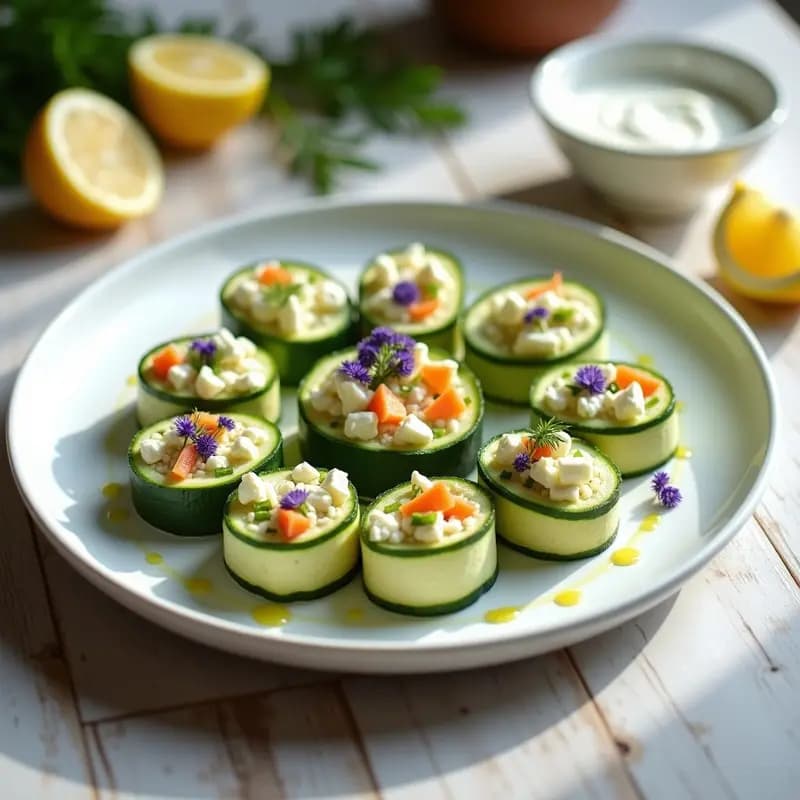 Rollitos de Primavera de Calabacín y Queso Feta: Receta Sin Horno y Baja en Calorías