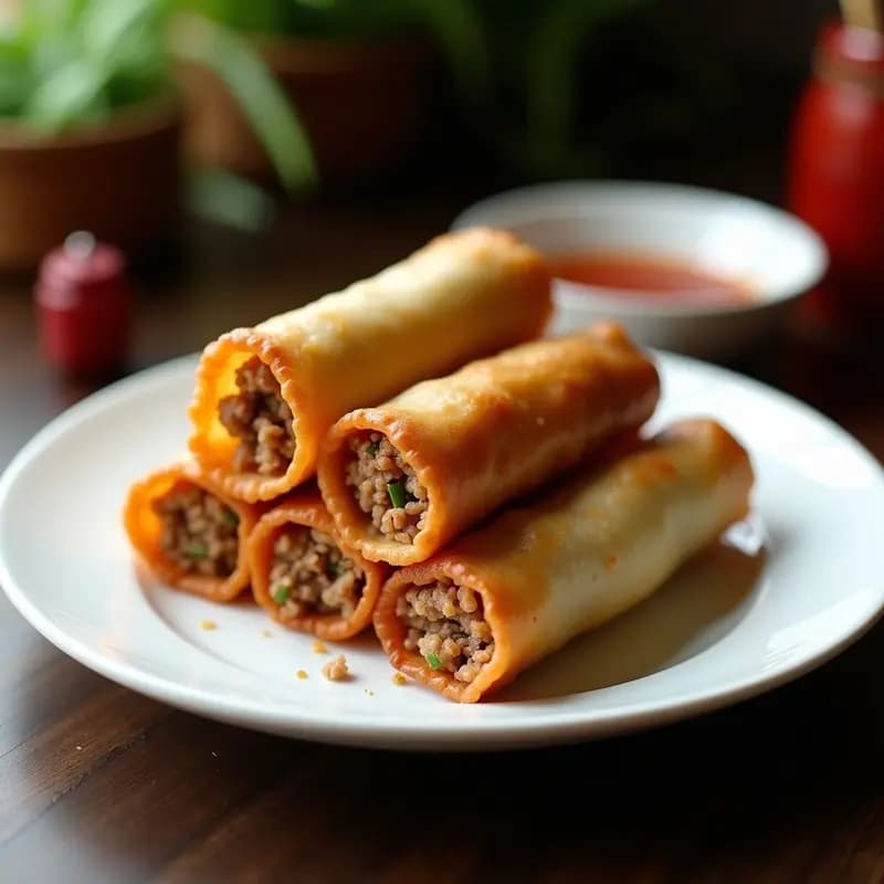 Rollitos de Primavera Chinos con Cerdo y Repollo: Receta Clásica para Festejar