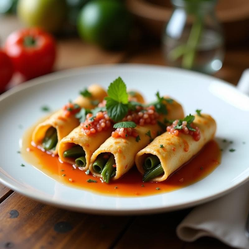 Rollitos de Primavera de Col Morada y Znahras: Entrante Crudivegano con Salsa de Cacahuete