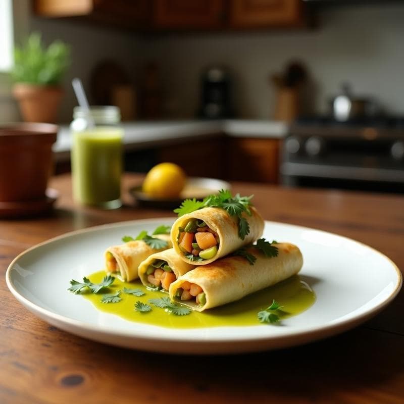 Rollitos de Primavera de Col Morada y Mango Verde: Receta Vegana y Sin Gluten en 20 Minutos