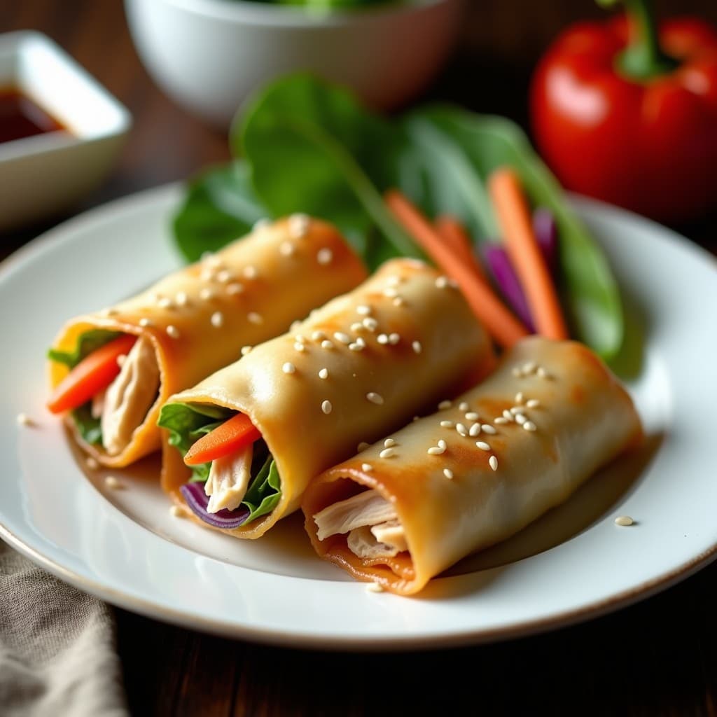 Rollitos de Primavera de Col con Relleno de Pollo y Verduras: Receta China en Airfryer